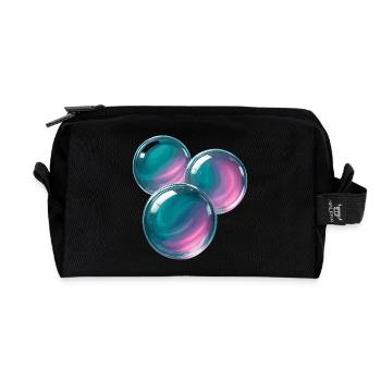 Bulles galactiques - Trousse de toilette en tissu recyclé - noir - Devant