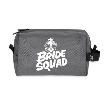 Bride "Bride Squad" design - Recycled Toiletry Zip Bag - anthracite - Front