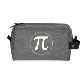 π en cercle – L’élégance des constantes - Trousse de toilette en tissu recyclé - anthracite - Devant