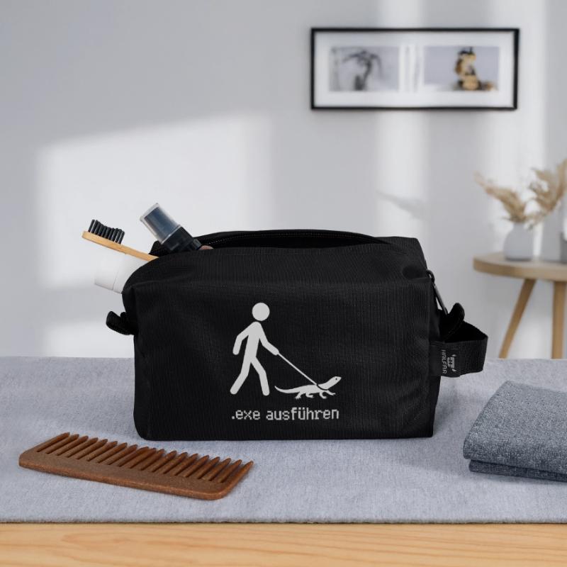 EXE Run Admin Computer Scientist Programmer Recycled Toiletry Zip Bag