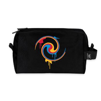 Bunte Farbspirale mit Graffiti-Stil - Recycelte Kulturtasche - Schwarz - Vorne