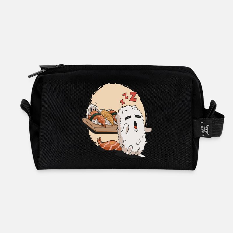 Schlaf-Sushi - Recycelte Kulturtasche - Schwarz