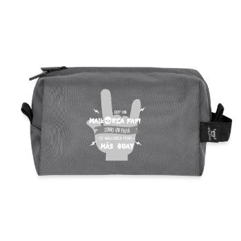 Motif humoristique de Majorque Papa - Trousse de toilette en tissu recyclé - anthracite - Devant