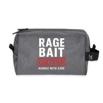 Rage Bait zertifizierter Griff mit Sorgfalt, lustig - Recycelte Kulturtasche - Anthrazit - Vorne