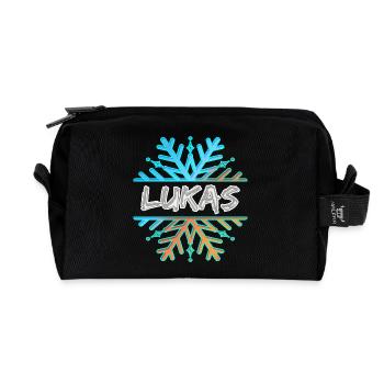 Lukas - Trousse de toilette en tissu recyclé - noir - Devant