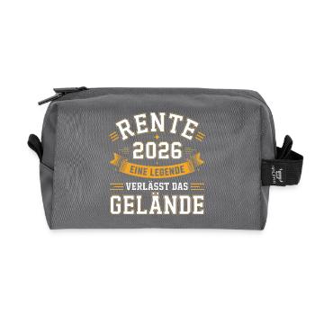 Rente 2026 Eine Legende Verläßt Gelände - Recycelte Kulturtasche - Anthrazit - Vorne