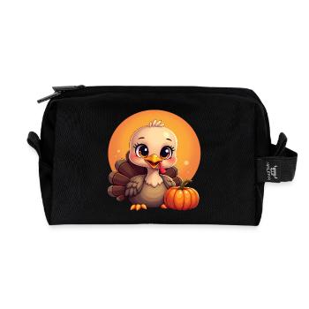 Thanksgiving Truthahn Baby - Recycelte Kulturtasche - Schwarz - Vorne