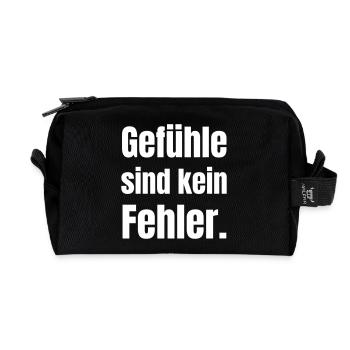 Feelings are not a mistake - Recycled Toiletry Zip Bag - black - Front