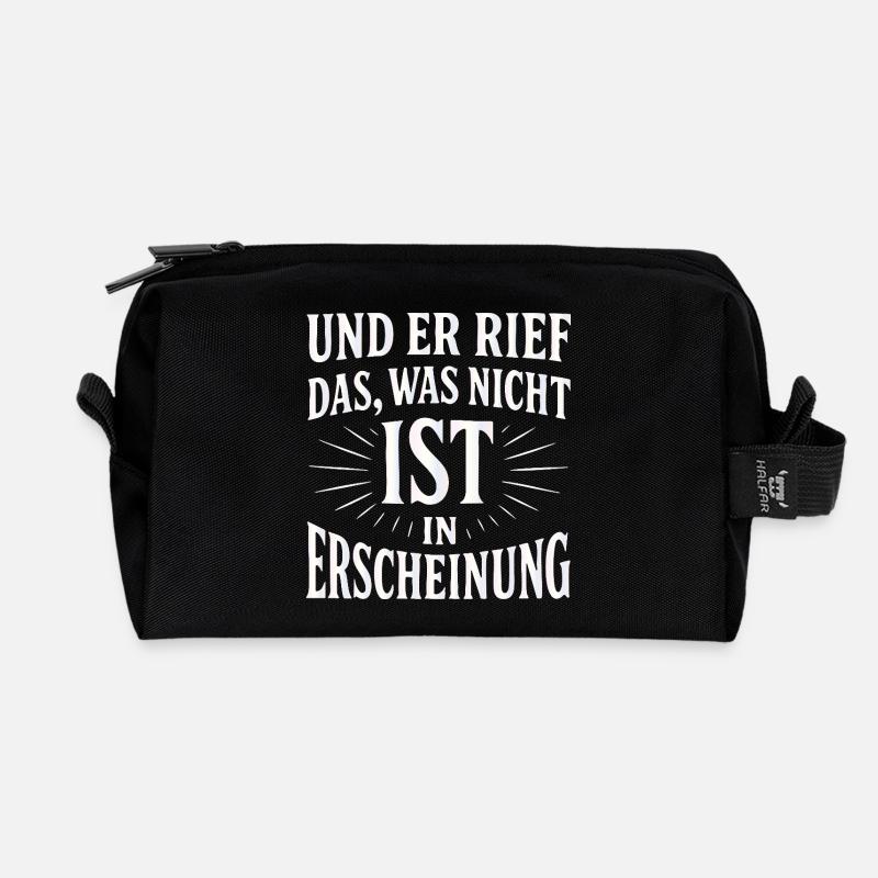 And he called forth that which is not - Recycled Toiletry Zip Bag - black