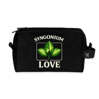 Syngonium Love - Recycelte Kulturtasche - Schwarz - Vorne
