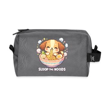 Ramen Kawaii Hund - Recycelte Kulturtasche - Anthrazit - Vorne