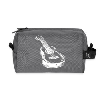Sketch de ukulélé - Trousse de toilette en tissu recyclé - anthracite - Devant