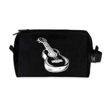 Ukulele Skizze - Recycelte Kulturtasche - Schwarz - Vorne