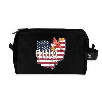 Ohio Vereinigte Staaten Vintage USA Souvenir - Recycelte Kulturtasche - Schwarz - Vorne