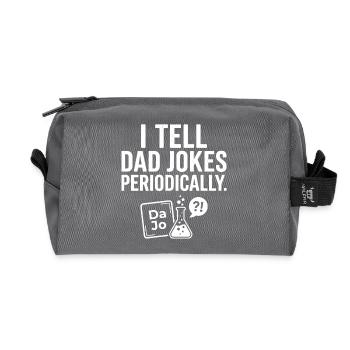 Father Jokes Périodique Design - Trousse de toilette en tissu recyclé - anthracite - Devant