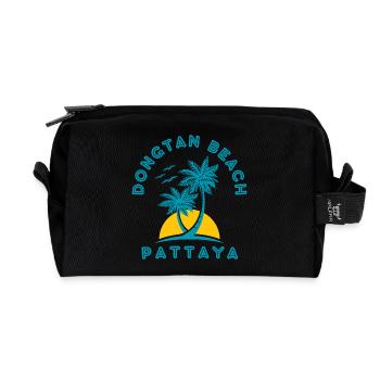 Lever du soleil de la plage de Dongtan Pattaya - Trousse de toilette en tissu recyclé - noir - Devant