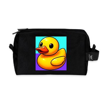 Caneton Canard Canard Canard - Trousse de toilette en tissu recyclé - noir - Devant
