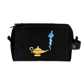 Der böse Genie - Recycelte Kulturtasche - Schwarz - Vorne