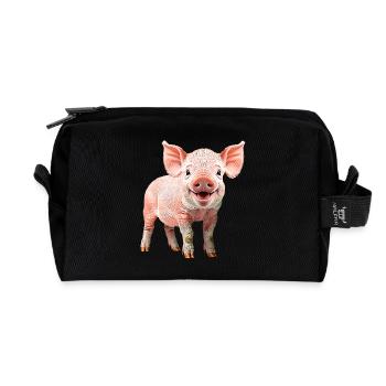 Porcelet - Trousse de toilette en tissu recyclé - noir - Devant