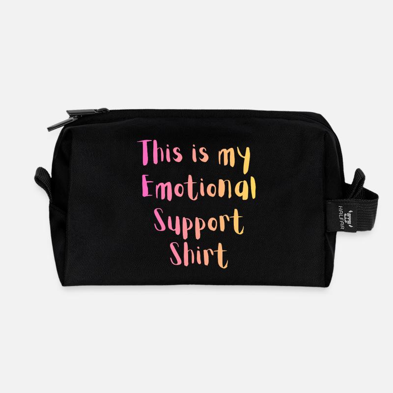 Emotional Support Shirt - Recycelte Kulturtasche - Schwarz