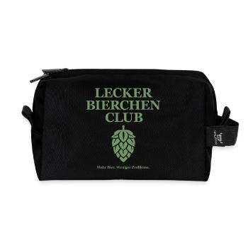Lecker Bierchen Club - Mehr Bier. Weniger Probleme - Recycelte Kulturtasche - Schwarz - Vorne