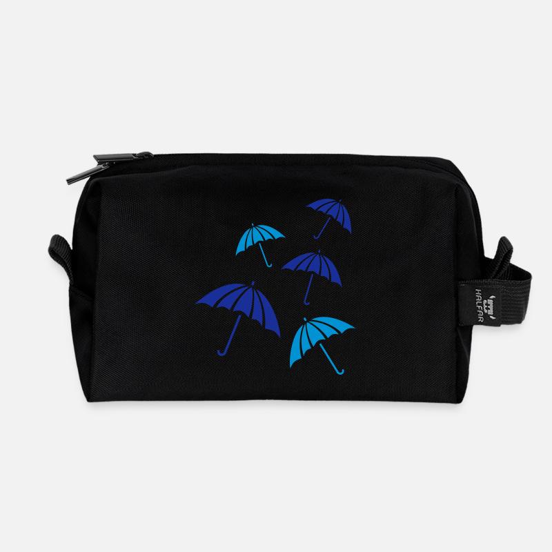 Umbrella rain - Recycled Toiletry Zip Bag - black