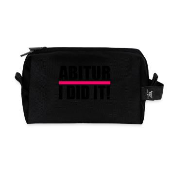 Abitur - Recycelte Kulturtasche - Schwarz - Vorne