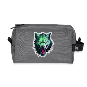 Wolf - Illustration - Recycelte Kulturtasche - Anthrazit - Vorne