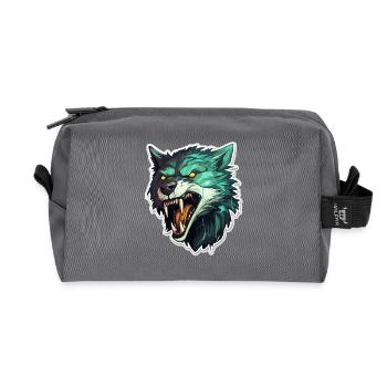 Wolf - Illustration - Recycelte Kulturtasche - Anthrazit - Vorne