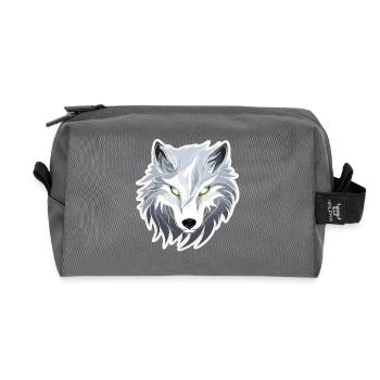 Wolf - Illustration - Recycelte Kulturtasche - Anthrazit - Vorne