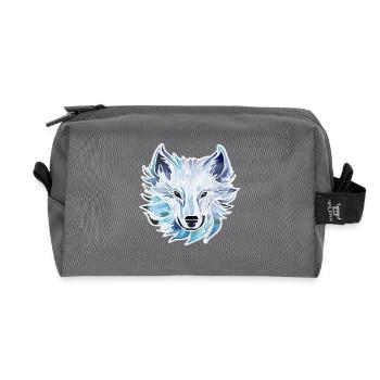Wolf - Illustration - Recycelte Kulturtasche - Anthrazit - Vorne