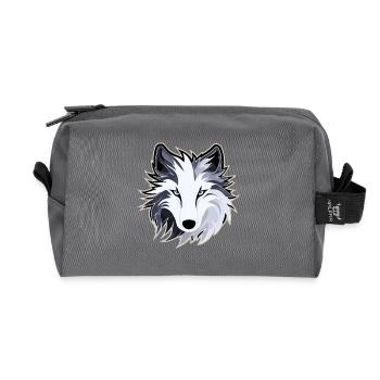 Wolf - Illustration - Recycelte Kulturtasche - Anthrazit - Vorne