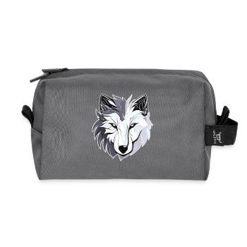 Wolf - Illustration - Recycelte Kulturtasche - Anthrazit - Vorne