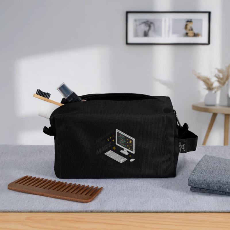 Programming is like magic, only real. Recycled Toiletry Zip Bag