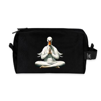 Swans Yoga - Recycled Toiletry Zip Bag - black - Front