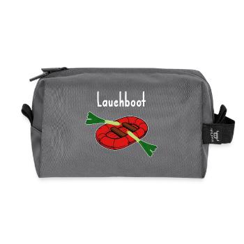 Poireau Bateau Drôle Image Blague Mince - Trousse de toilette en tissu recyclé - anthracite - Devant