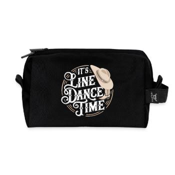 Line Dance Zeit Line Dancing Tanzen - Recycelte Kulturtasche - Schwarz - Vorne