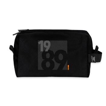 Fabriqué en 1989 Rétro moderniste Design Cadeau d’anniversaire - Trousse de toilette en tissu recyclé - noir - Devant