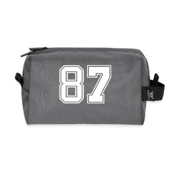87 - Recycled Toiletry Zip Bag - anthracite - Front