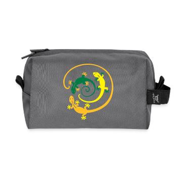 Gecko spirale - Trousse de toilette en tissu recyclé - anthracite - Devant