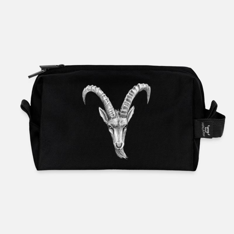 steinbock - Recycelte Kulturtasche - Schwarz