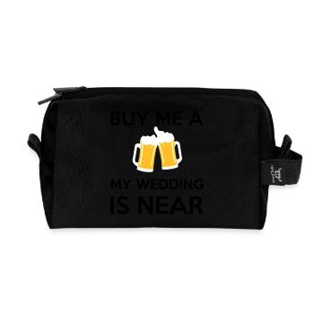 Buy Me a Beer my wedding is near - Recycelte Kulturtasche - Schwarz - Vorne