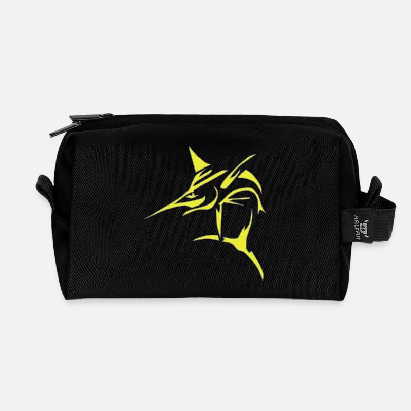 Schwertfisch, Marlin, - Recycelte Kulturtasche - Schwarz