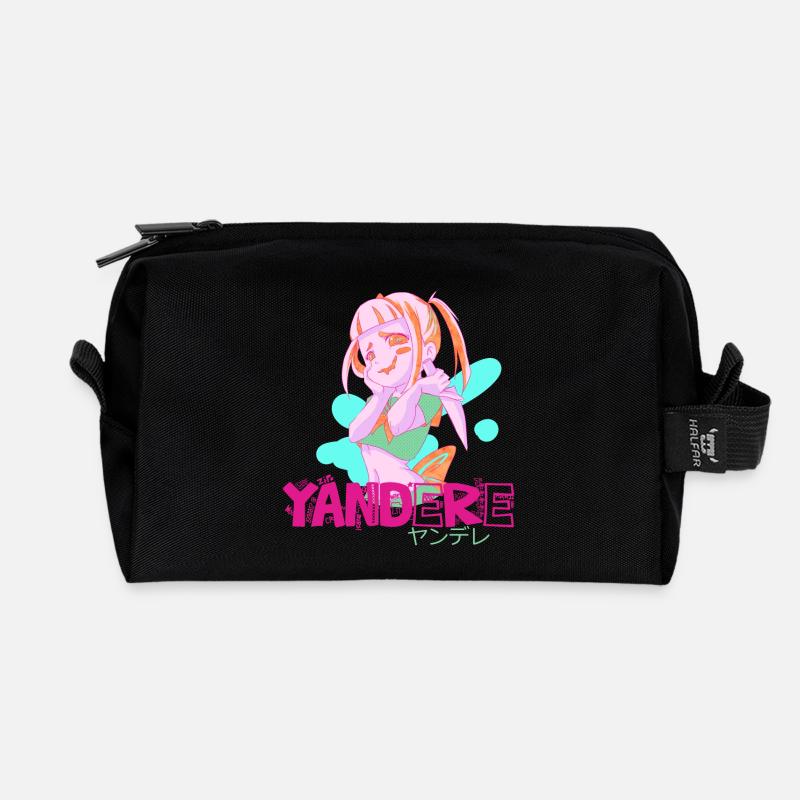 yandere - Recycelte Kulturtasche - Schwarz