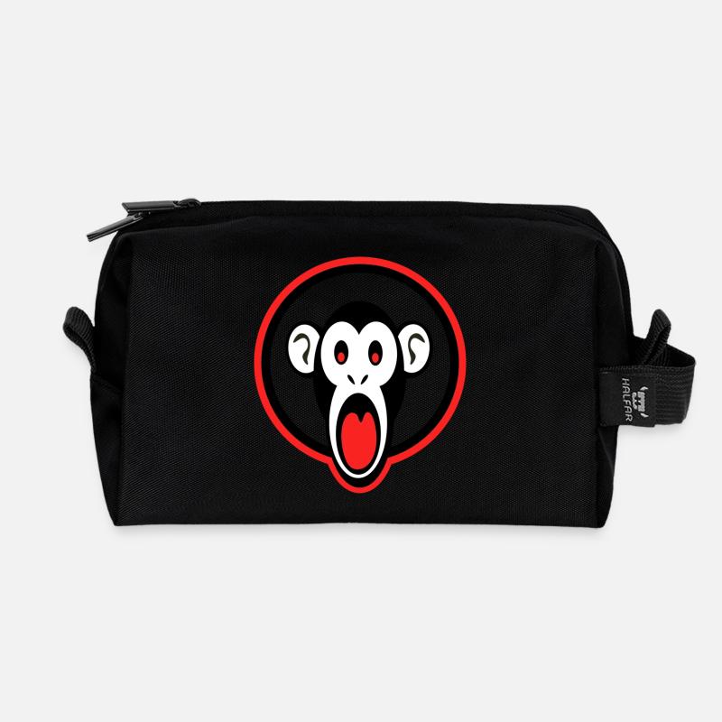 shocked monkey - Recycelte Kulturtasche - Schwarz