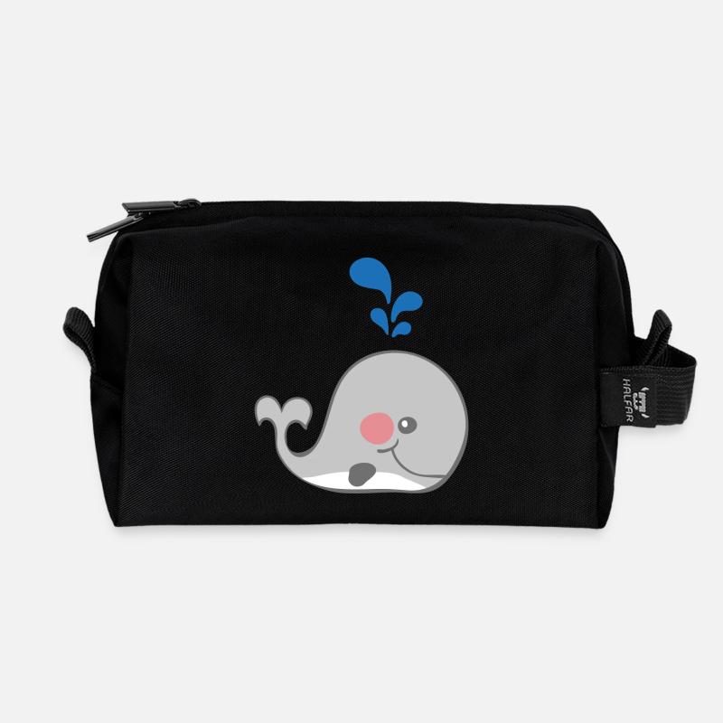 Wal - Recycelte Kulturtasche - Schwarz