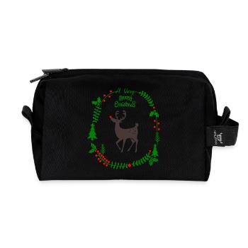 Eine sehr frohe Weihnachten - Recycelte Kulturtasche - Schwarz - Vorne
