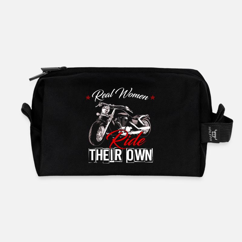 Real Women ride their own - Recycelte Kulturtasche - Schwarz