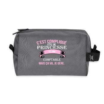 Comptable - Trousse de toilette en tissu recyclé - anthracite - Devant