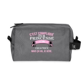creatrice - Trousse de toilette en tissu recyclé - anthracite - Devant